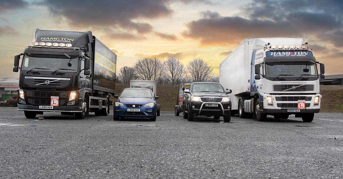 Image of Hamilton School of Motoring's Fleet showcasing how the company has become one of the most popular established Driving Schools in Northern Ireland